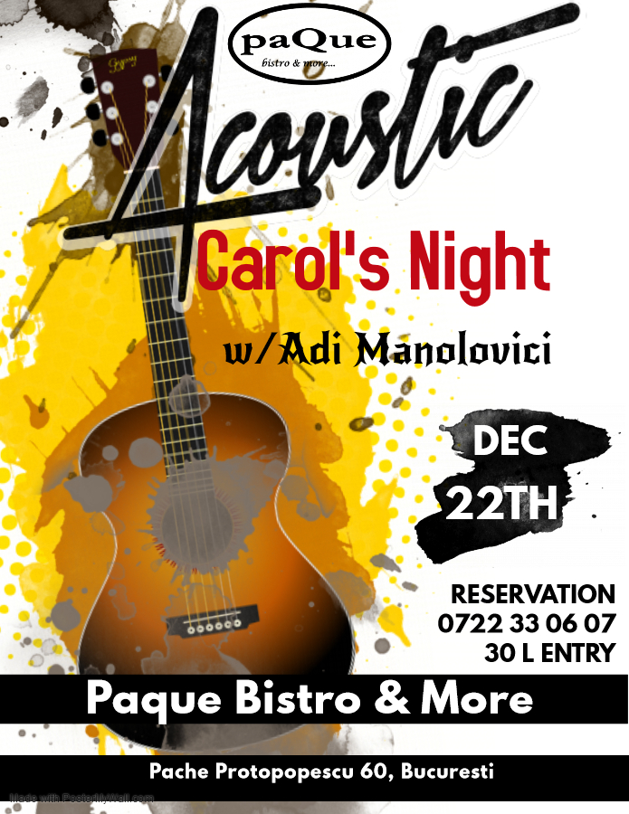 Acoustic Carols Night - 22 decembrie